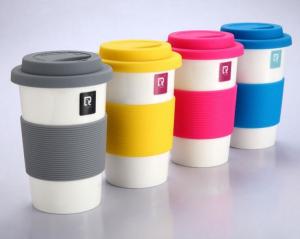 Wholesale Candy Colour Silicone Rubber Coffee Cup Lid And Sleeve With High Quality Heat Resistant And Anti Slip For Drinkware from china suppliers