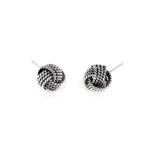 Wholesale Sterling Silver Bead Stud Earrings Vintage Old Jewelry (E12286) from china suppliers