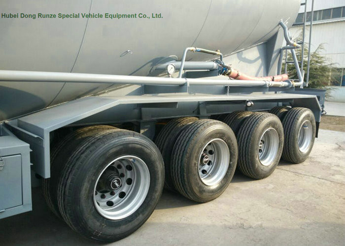 68-70cbm 4 Axle Tank Semi Trailer , Bulk Cement Trailer High Working Performnce
