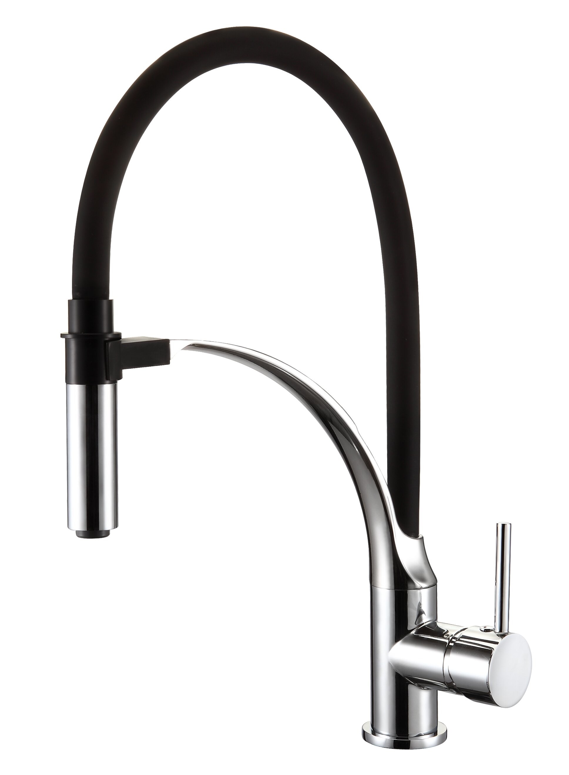 Curved Bracket Magnetic Pull Down Kitchen Faucet