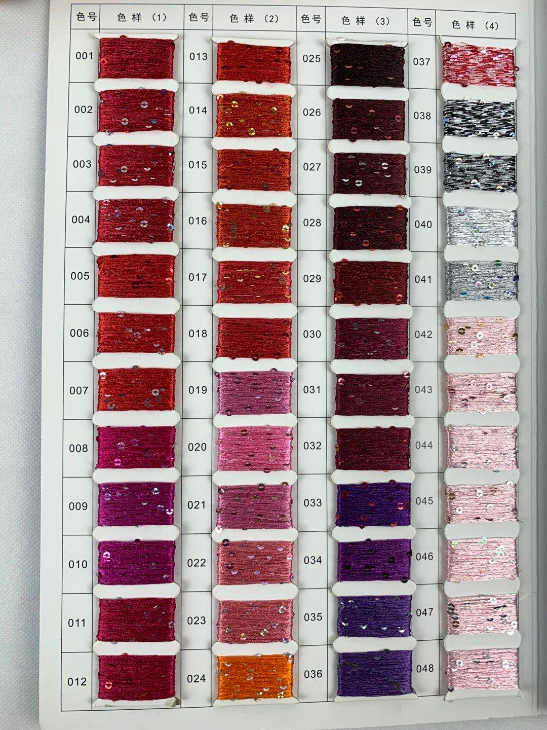 1MM 2MM 3MM 6MM Sequin Yarn 100% Polyester 5.5NM 6.5NM Sequin Wool Yarn 192 Colors
