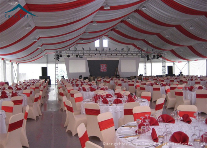 White Lurxury Wedding Tents Water Resistant Tents Wind Load 100km/h