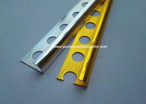 Wholesale Brushed Aluminium Metal Tile Edging Strip Polished Silver / Gold Surface from china suppliers
