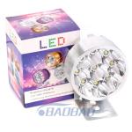 Aluminum Silver Casing 9 Beam White Color Motorbike Light Accessories