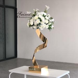 Wholesale ZT-364 flower ball wedding metal gold stands flower stand for table centerpieces from china suppliers