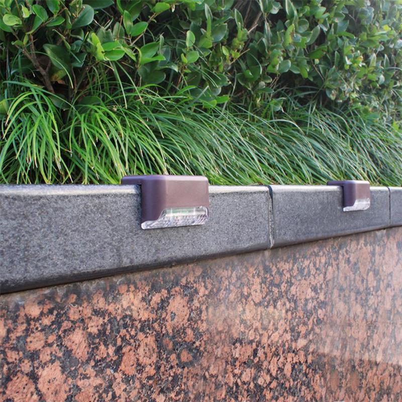LED Solar Lamp Path Stair Outdoor Waterproof Wall Light Garden Landscape Step Deck Lights Balcony Fence Solar Lights