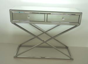 Wholesale Hallway Stainless Steel Mirror Tables Furniture With 2 Drawers Unique Design from china suppliers