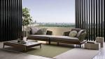 poolside Luxury Hotel Furniture Sun Bed Lounger Set High Backrest Garden