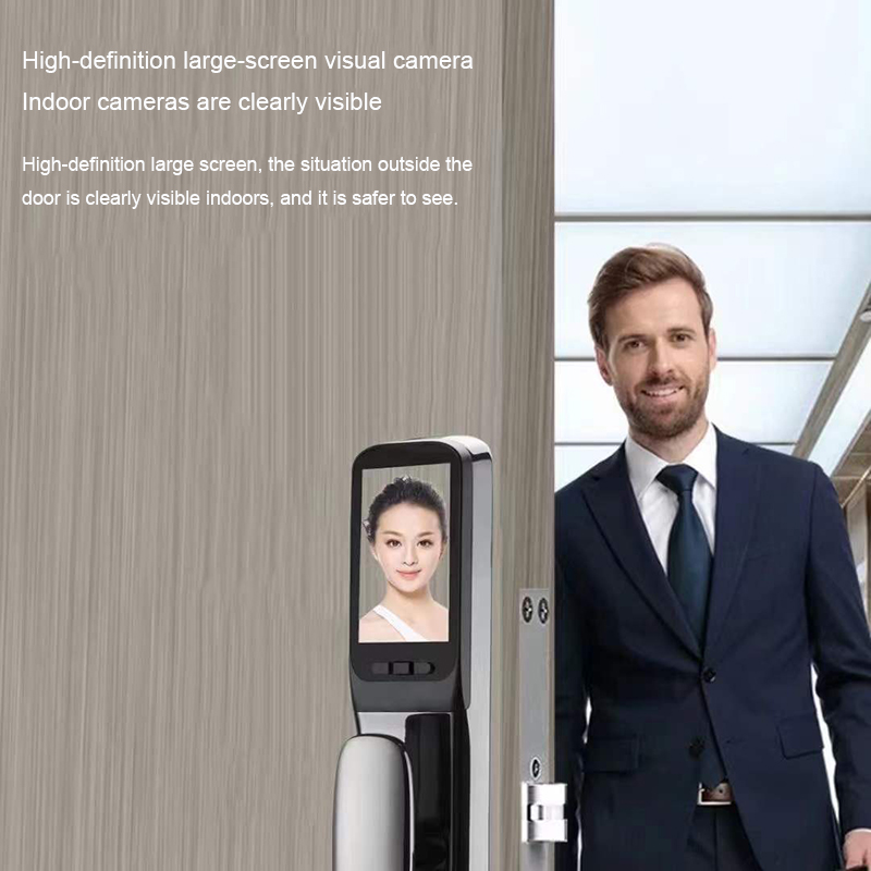 Face ID Intelligent Tuya Door Lock Intercom IC Card App Controlled Smart Door Lock