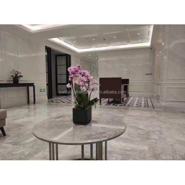 White Thassos Marble Big Slab Polished Stone Wall Panel Tile for Modern Hotel Design