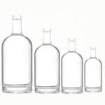 Clear Empty 750ml Blue Vodka Bottle Gift Box for Beverage Industrial Beverage