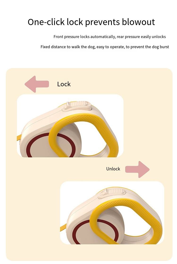 Custom Pet Automatic Retractable Leash 3M 5M For Walking Cats And Dogs