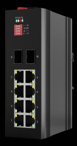 Wholesale 65 Series Din Rail Industrial POE Switch Unmanagement 8 Port SFP Switch from china suppliers