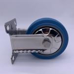 Thermoplastic Rubber Rigid Plate Caster Wheels 4 Inch