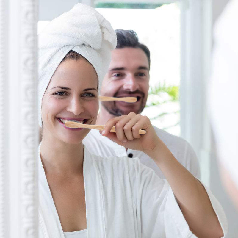 Eco Friendly Bamboo Handle Toothbrush BPA Free Biodegradable