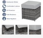 Patio Furniture Set Outdoor Sectional Sofa Conversation Set All Weather Wicker