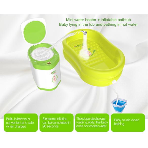 Smart Water Heater Inflatable Baby Tubs For Infant Or Toddler L95xW58xH20cm