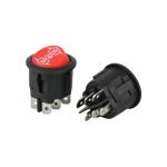 Round 12V On Off Red LED Rocker Switch For Car / Boat