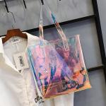 L33*D8*H33 Cm Shopping Travel Hologram PVC Clear Bag