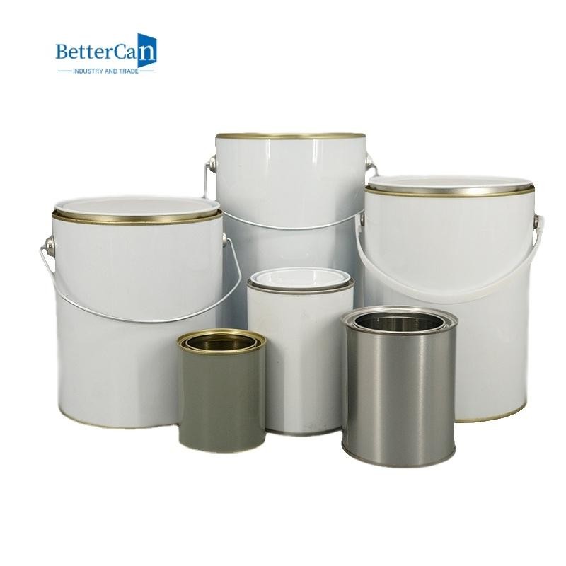 Airtight Seal Metal Paint Tin Recycled Round Empty One Gallon Paint Cans