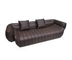 Vintage Light Luxury Style Brown Yellow Green 1-2-3 Seat Sofa Leather Velvet