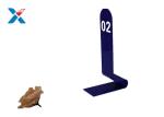 Blue Acrylic Sign Holders / Acrylic Table Number Holders For Restaurant