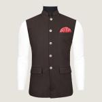 Customized Modern Fit Mens Mandarin Collar Waistcoat For Special Occasion 100%