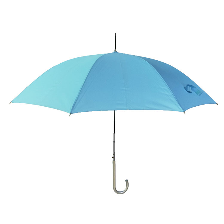 Auto Open 23"*8K Classic Stick Umbrella With J Shape Plastic Handle