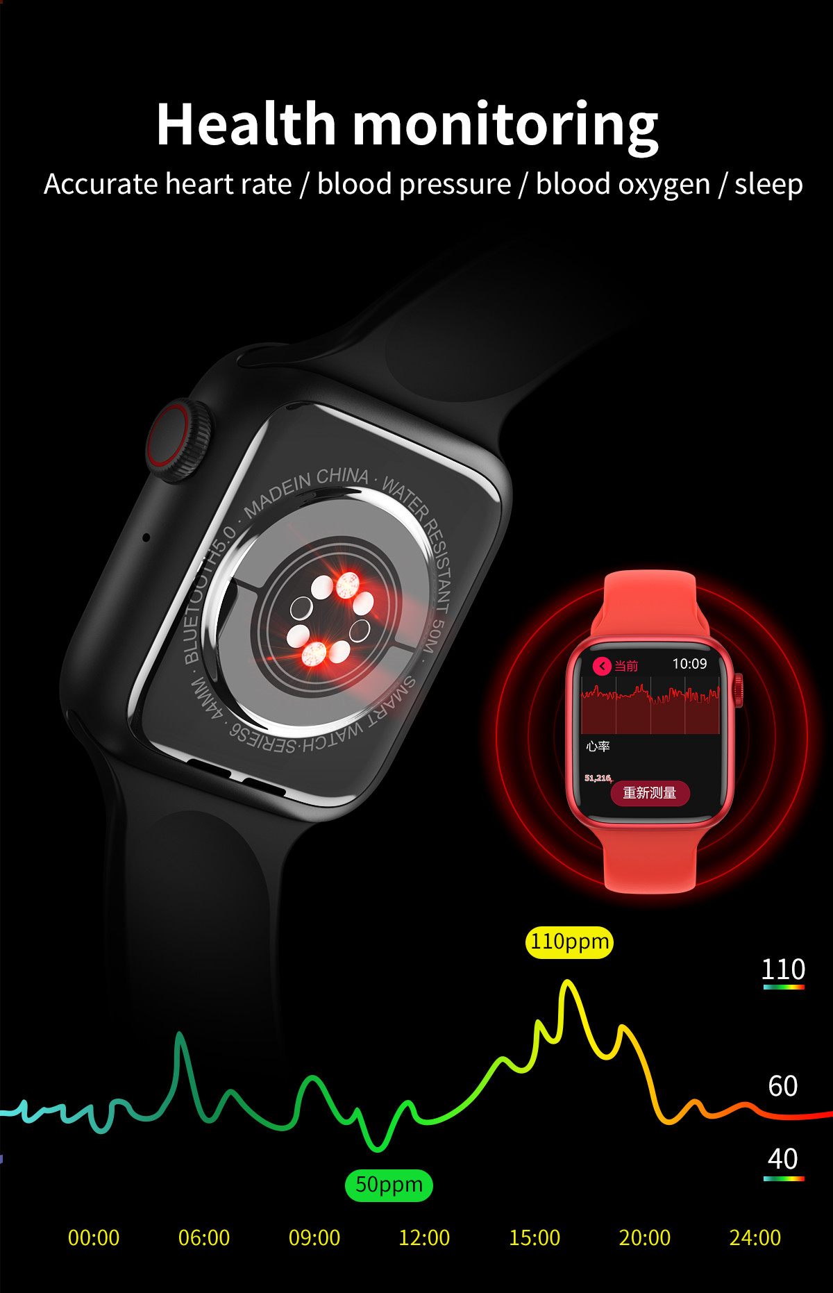 2022 AW9 smart watch 1.75inch IPS Screen 280 Mah Battery stopwatch time display SMS receiving watch