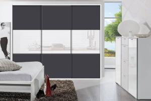 Wholesale Large White High Gloss Wardrobe Set / Vintage Painting Melamine Wardrobes from china suppliers