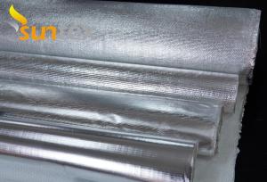 Wholesale 550C Thermal Resistant 0.4mm Aluminum Foil Wrapped Fiberglass Cloth For Oil &amp; Steam Pipelines Fireproof from china suppliers