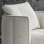 Ergonomic Fabric Leisure Chair For Living Room Modern Sponge Sofa Chair