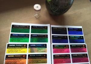 Wholesale Hologram Laser Label Stickers With Printing For Super Pharma Glass Bottle Vial from china suppliers