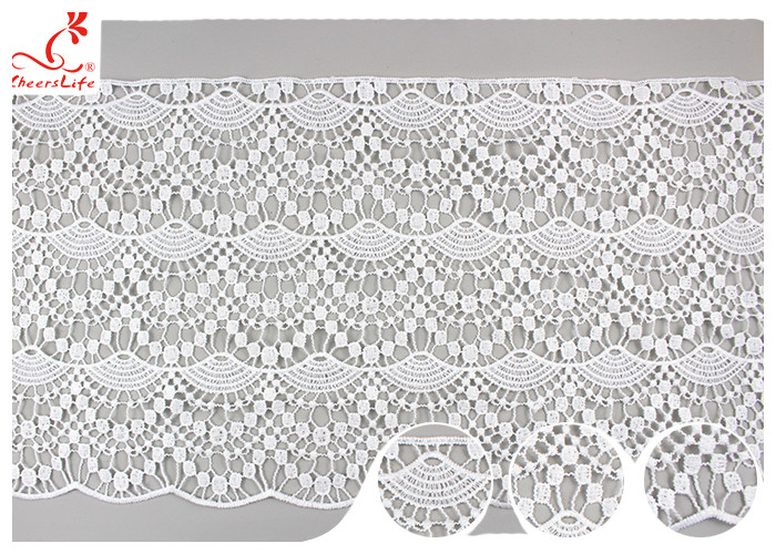 Bangladesh Water Soluble Venice Guipure Lace Trims With Scalloped Edge For Pants