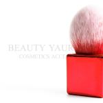 SA8000 Red Square Handle Candy Shaped Kabuki Makeup Brush For Powder Foundation