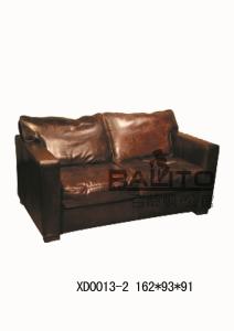Wholesale Luxury classic antique two seater leather sofa/classical two persons leather sofa from china suppliers