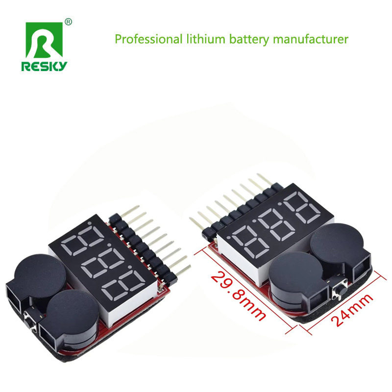 RC 2s-8s Lipo / Li-ion / LiFePO4 Battery Voltage Tester Low Voltage Buzzer