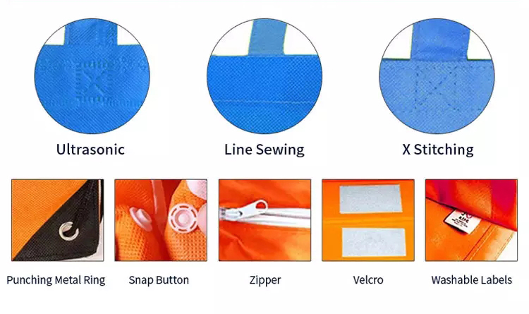 Letter Pattern Non Woven Shopping Bags for Medium Retail Stores from XYDAN BAG Xiamen