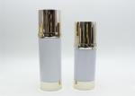 1oz 30ml White Airless Cosmetic Bottles , Plastic Pump Top Airless Travel