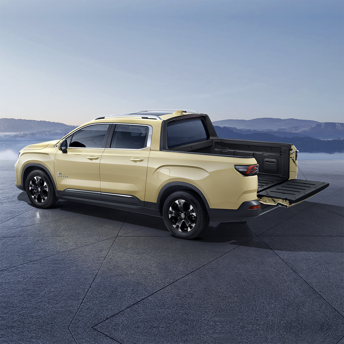 2023 2024 Geely Ev Car Radar RD6 4 Doors 5 Seaters Pick Up Long Range Electric Pickup Truck 4x4 4wd Cars 5260*1900*1830mm