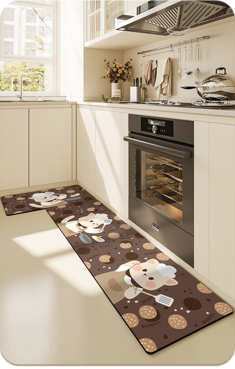 Diatom Mud Household Bathroom Carpet Door Mat Square Shape Quick-drying and Absorbent