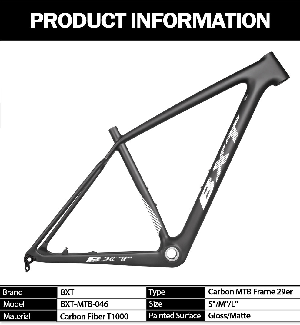 29 Carbon Mountain Bike Frame Carbon Fiber Boost MTB Frame 148mm