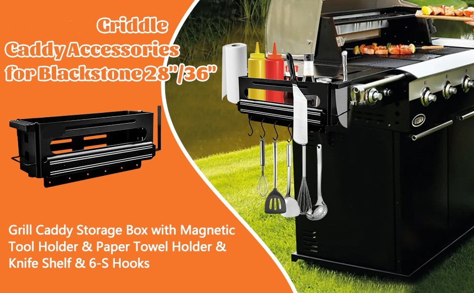 BBQ Caddy with Magnetic Tool Holder Hang Tools Store Sauce Condiments Custom Printing