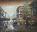 Thick Oil Colorful Paris Painting , Impressionism Wall Art Paris Street Living