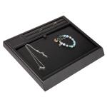 Bracelet Jewelry Display Carrying Case , Retangular Black Jewelry Tray