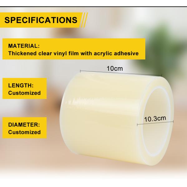Customized Length Clear Plastic Protective Film PE Sheets For Surface Protection