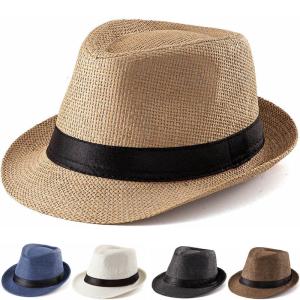 Wholesale Vintage Rolled Outdoor Beach Sunshade Multi-Color Straw Hat For People from china suppliers