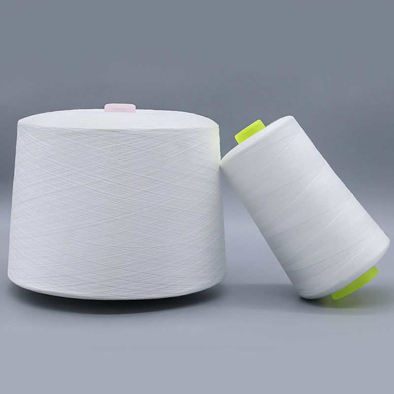 Manufacture Produce 1.25kg Raw White 60/2 Spun Polyester Yarn with Chemical Resistance