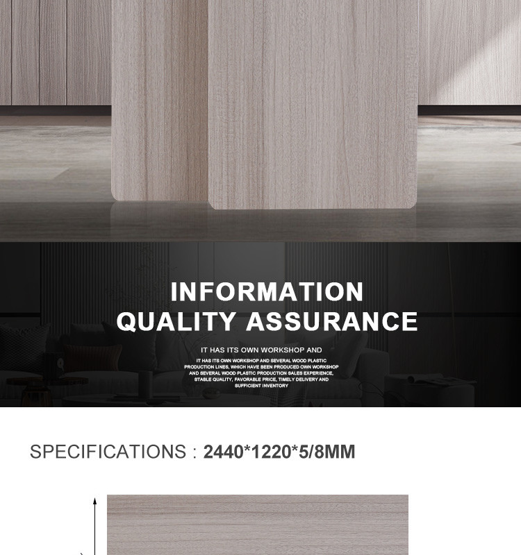 Interior Customized Waterproof Wood Grain Bamboo Charcoal Wood Veneer Wall Panels