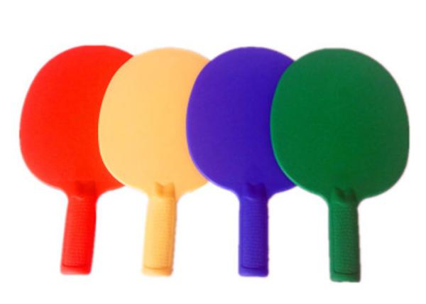 Green Outdoor Table Tennis Racket Plastic Weather Shock Resistant For Children